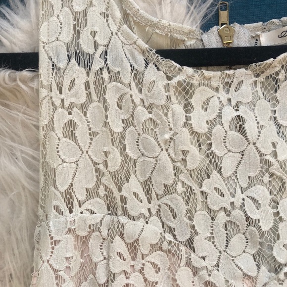 White trimmed lace dress from Macy’s. - Picture 3 of 4